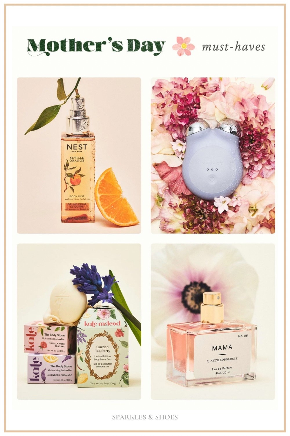 Beauty and wellness ideas for Mother’s Day - it’s next weekend! #mothersday #giftguide

✨ NEST New York Body Mist

✨ NuFACE Mini+ Toning Set

✨ Kate McLeod Garden Tea Party Body Stone Duo

✨ Nostalgia Mama Eau De Parfum