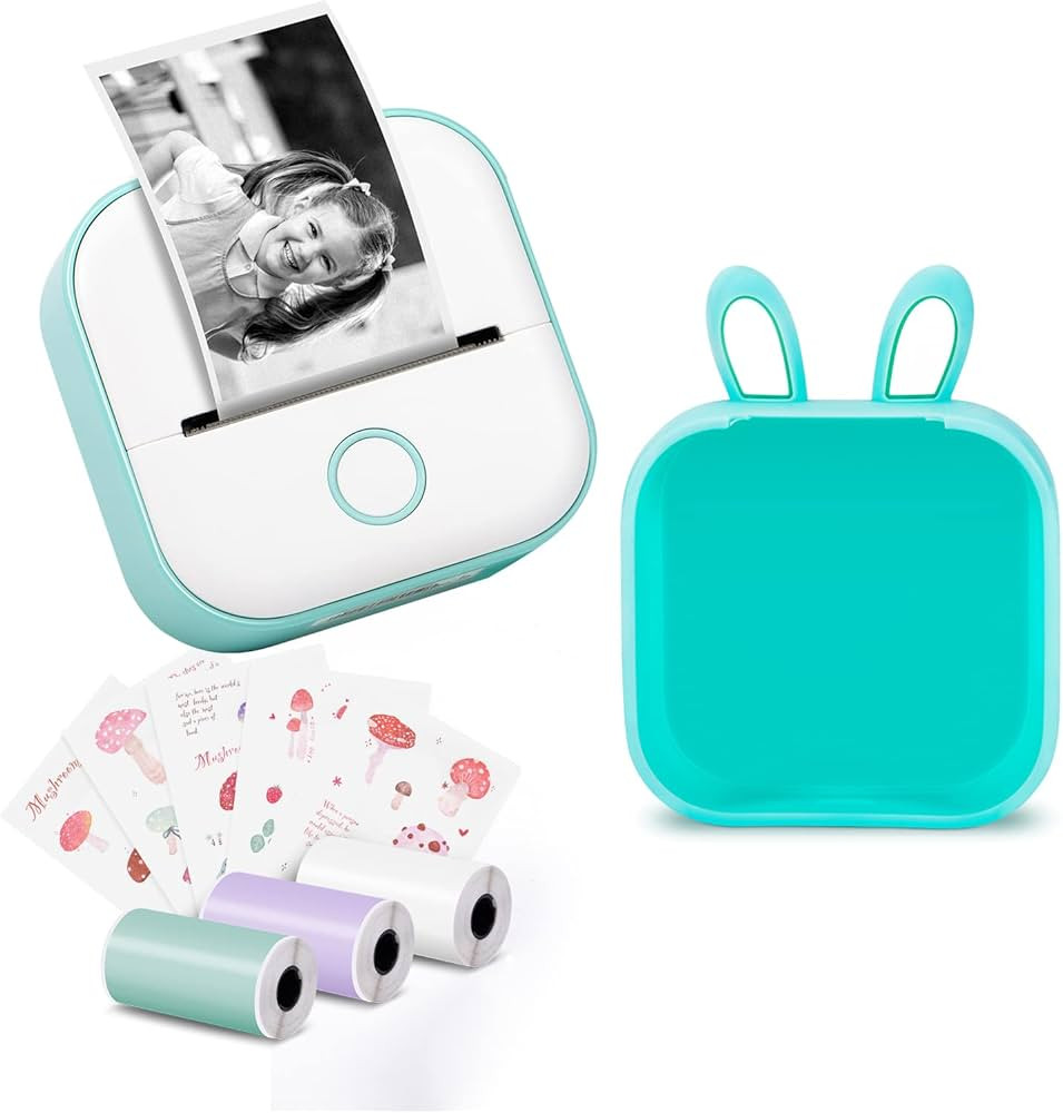 Memoking T02 Small Thermal Printer for Phone, Portable Wireless Note Printer with 3 Rolls Paper f... | Amazon (US)