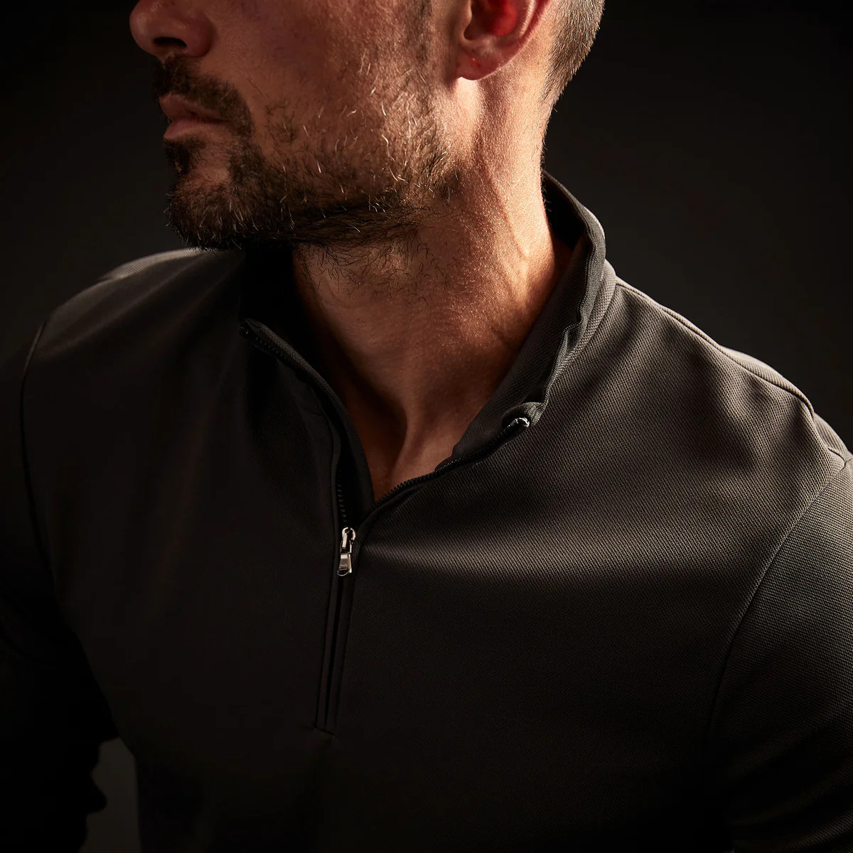 Y/OSEMITE Performance Pique Zip Tee - Slate/Black | James Perse (US)