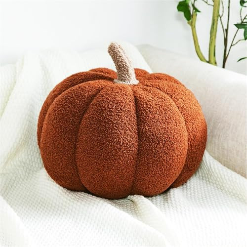Pumpkin Pillow, Pumpkin Shaped Throw Pillow Cushion, Pumpkin Shaped Pillow, Pumpkin Throw Pillow, Plush Pumpkin Pillow, Halloween Pumpkin Plush Pillow for Home Decor Party Favors (Brown,11 in) | Amazon (US)