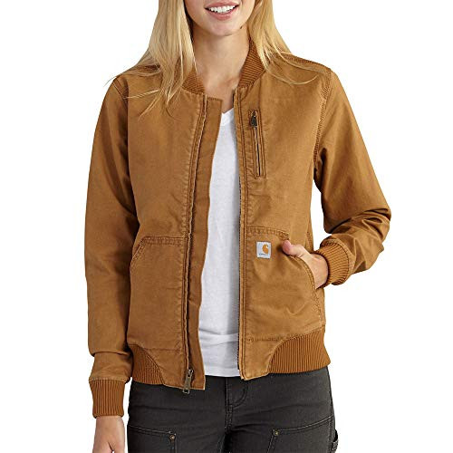 Carhartt Women's Crawford Bomber Jacket, Carhartt Brown, Medium | Amazon (US)