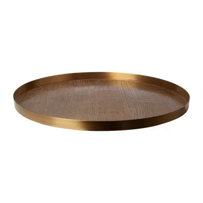 Plaid Etched Tray-Antique Brass | Perigold