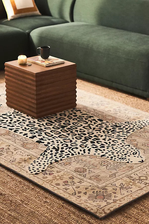 Octavia Wool Tufted Leopard Rug | Anthropologie (US)