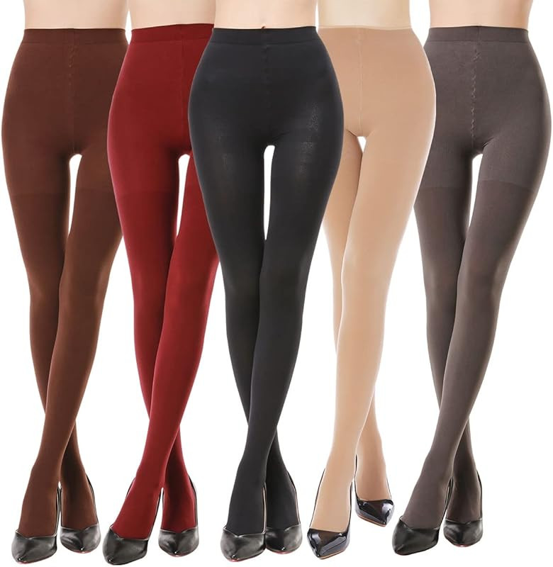 G&Y 2 Pairs Semi Opaque Tights for Women - 70D Microfiber Control Top Pantyhose | Amazon (US)