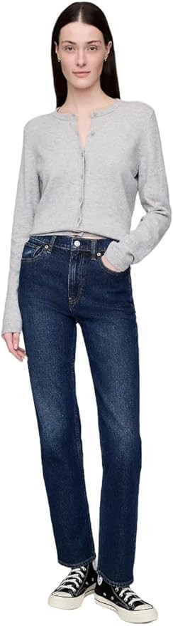 Gap Womens High Rise 90s Straight Fit Denim Jeans | Amazon (US)