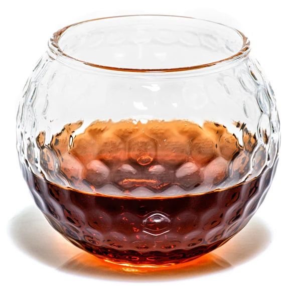 Set of Four Golf Whiskey Glasses - Golf Ball Shaped Rocks Glass, Scotch Glass, Bourbon Glass Set ... | Etsy (US)