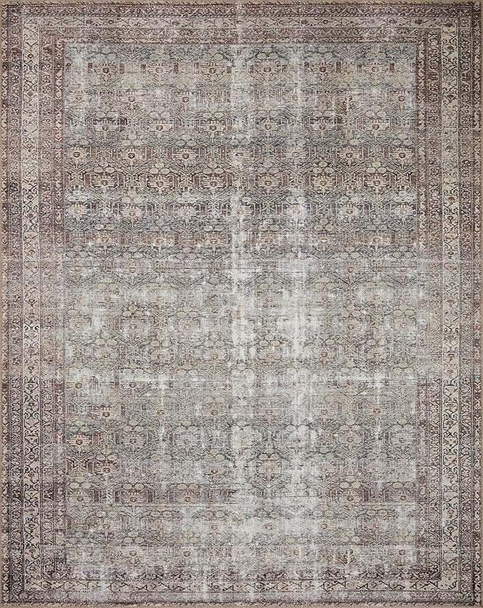 Loloi Amber Lewis x Loloi Georgie Collection GER-10 Moss / Bark, 5'-0" x 7'-6", 0.19" Thick Area ... | Amazon (US)