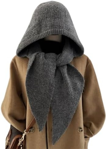 Women's Winter Knitted Hat Beanie Balaclava Hooded Cap Scarf Hat Soft Knit Skull Cap Hood Scarf N... | Amazon (CA)