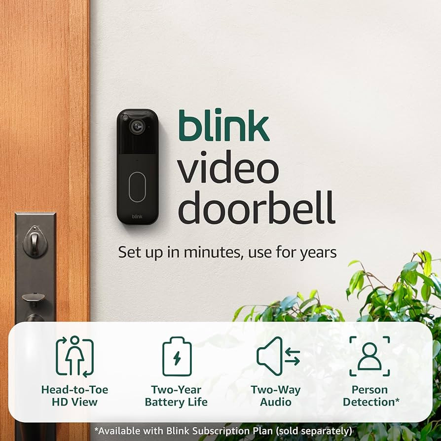 Blink Video Doorbell (newest model) – Head-to-toe HD view, two-year battery life, and edge AI p... | Amazon (US)