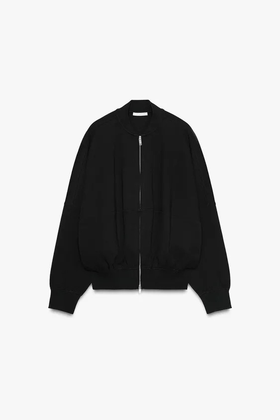 INTERLOCK BOMBER JACKET | Zara UK