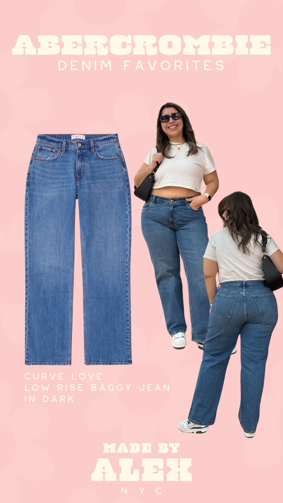 Abercrombie Denim is 25% off right now!
💛 Style - Curve Love Low Rise Baggy Jean
💛 Size - 31 short
💛 Color - dark

Midsize jeans - Abercrombie sale - Abercrombie outfit - Abercrombie jeans 

#LTKstyletip #LTKfindsunder100 #LTKsalealert