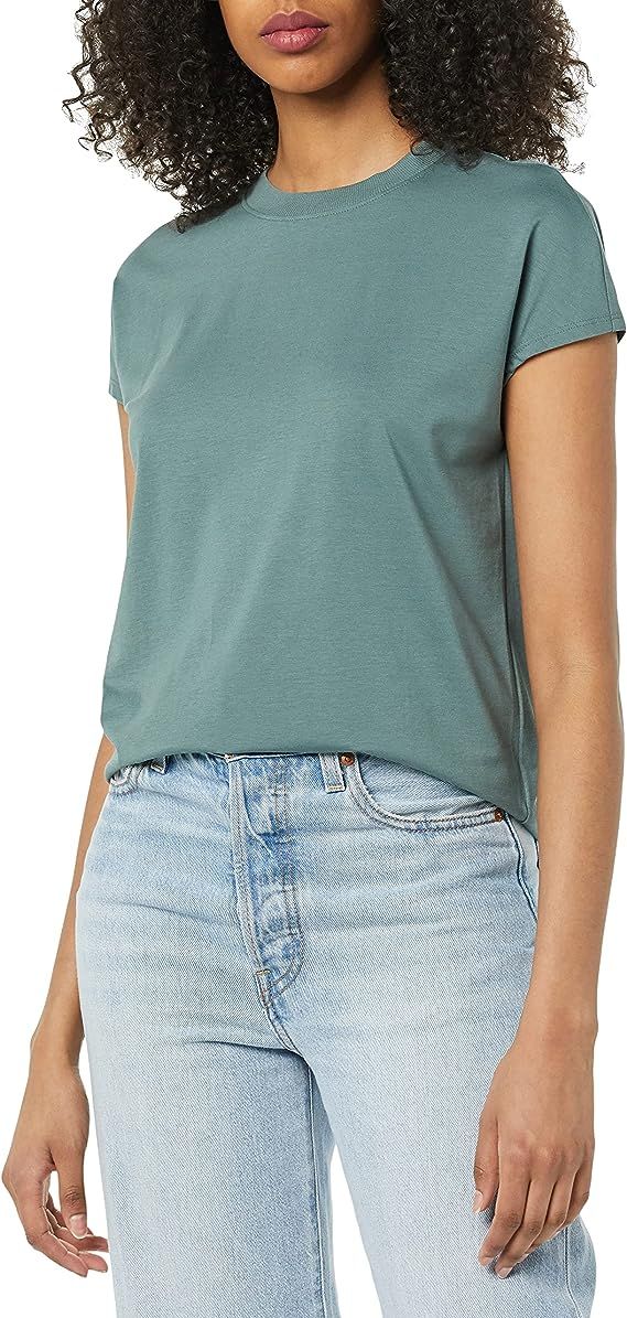 Amazon Aware Women's Cotton Modal Dropped Shoulder Long Line T-Shirt | Amazon (US)