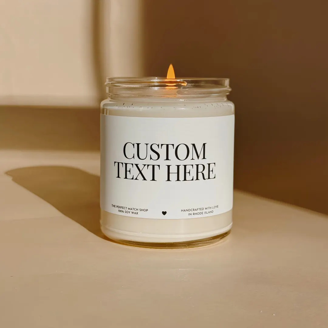 Custom Candle, Blank Label Candle, Soy Candle, Create Your Own Candle Label, Creative Candle, Cus... | Etsy (US)