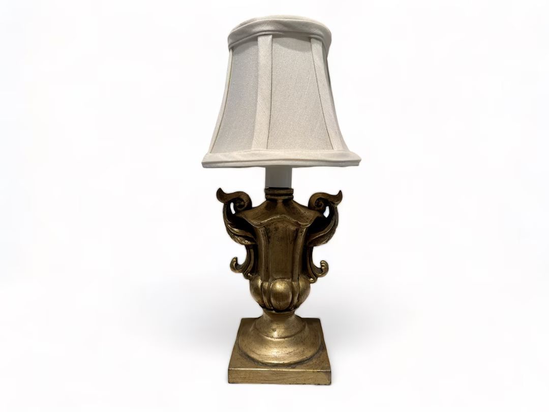 Petite Antique Gold Accent Lamp - Etsy | Etsy (US)