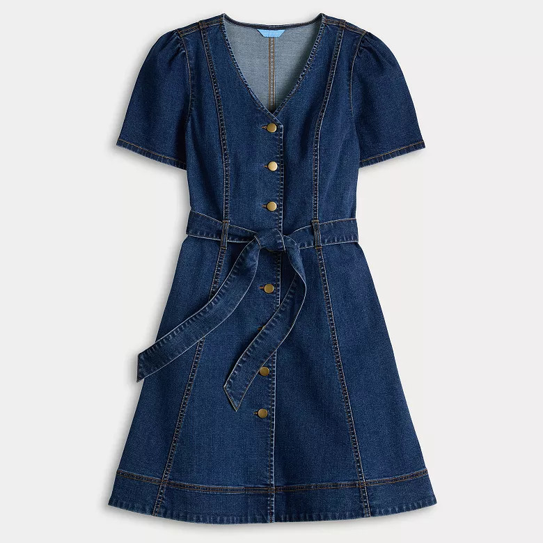 Women's Draper James Seamed Self Tie Denim Dress | Kohl's