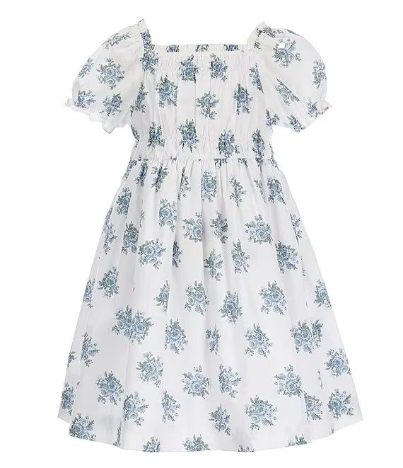 x Born on Fifth Little Girl's 2T-6X Family Matching Blue Floral Dress | Dillard's