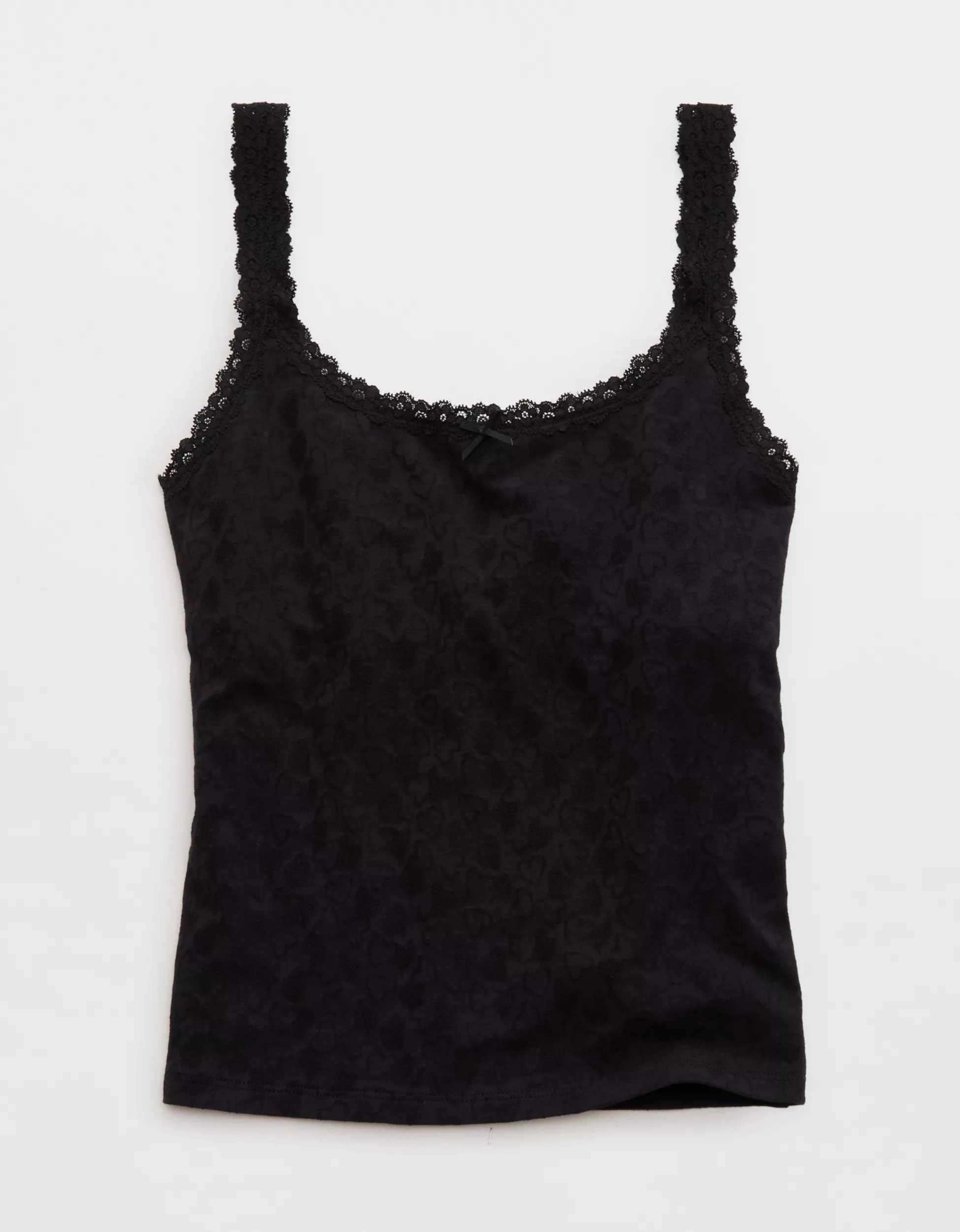 Superchill Cotton Heart Jacquard Tank Top | Aerie