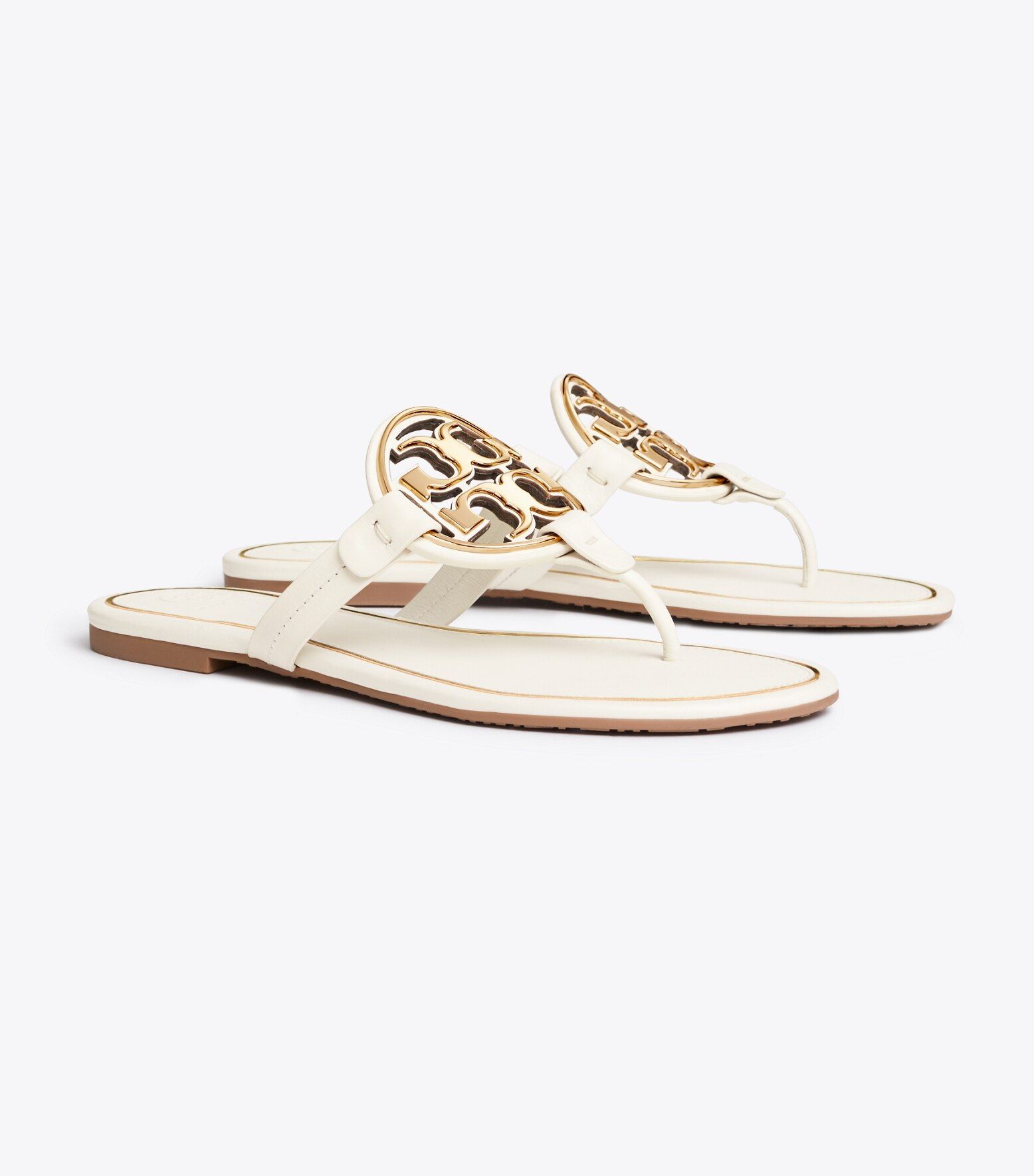 Miller Metal-Logo Sandal, Leather | Tory Burch (US)