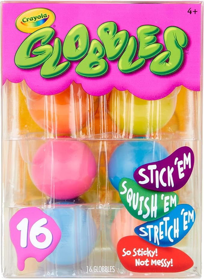 Crayola Globbles Fidget Toy (16ct), Sticky Fidget Balls, Squish Gift for Kids, Sensory Toys for S... | Amazon (US)