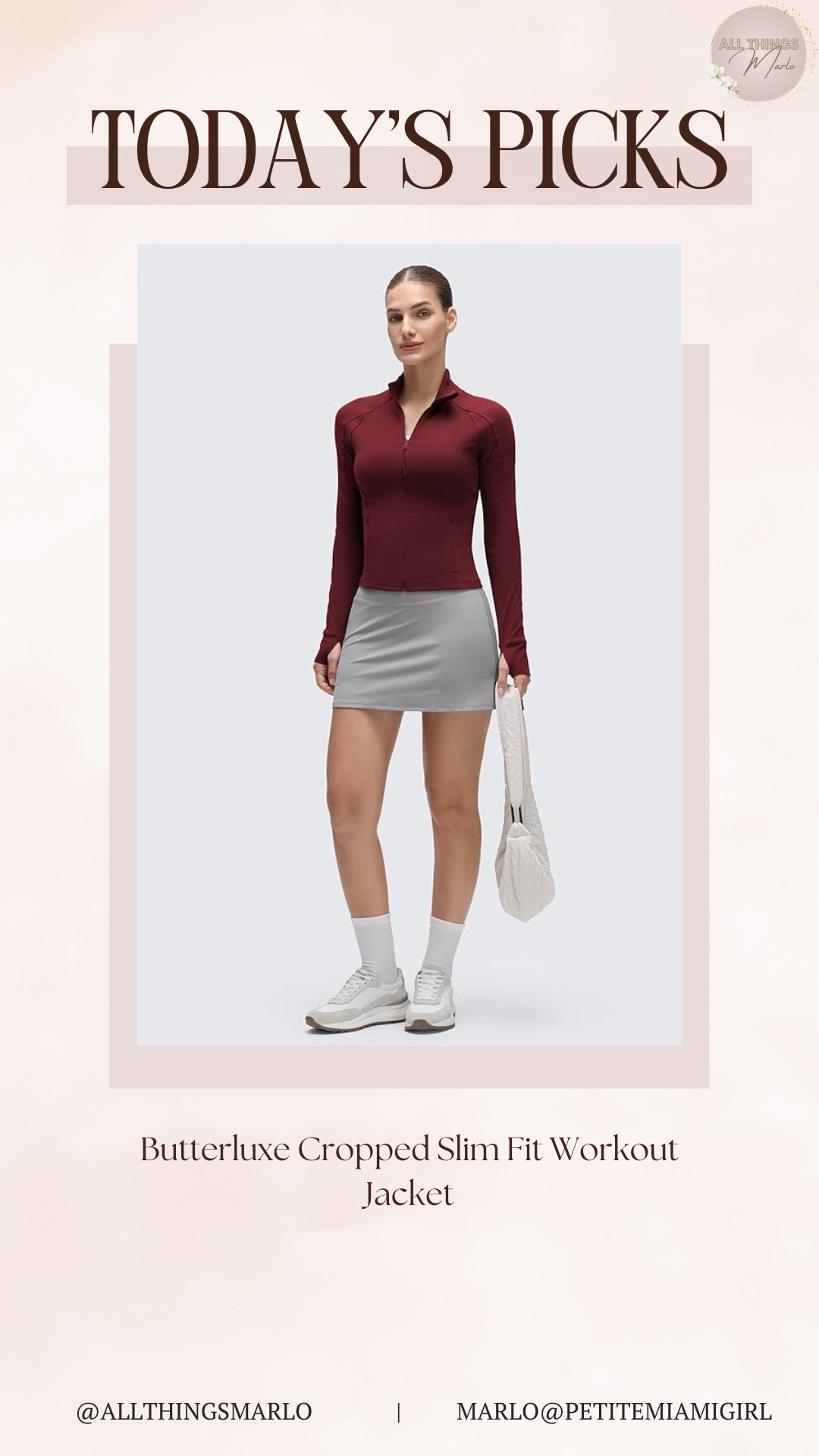 Butterluxe Cropped Slim Fit Workout Jacket 

 #LTKSeasonal #LTKActive #LTKStyleTip