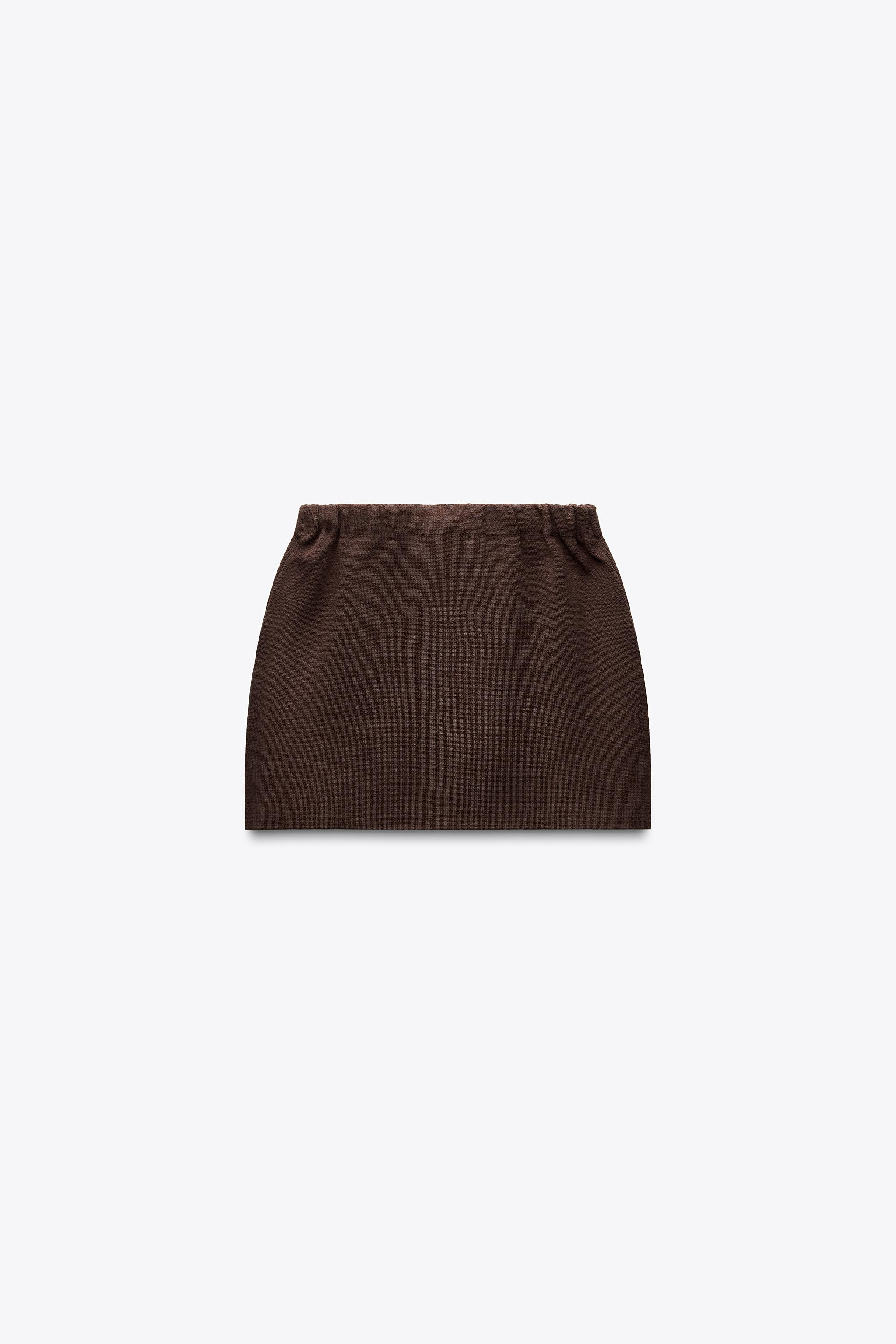 PLAIN KNIT MINI SKIRT | Zara UK