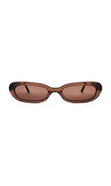 Lu Goldie Lola Sunglasses in Coffee from Revolve.com | Revolve Clothing (Global)