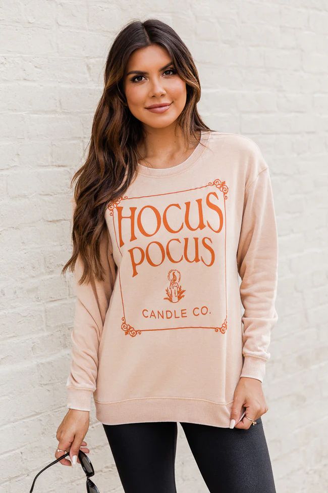 Hocus Pocus Candle Co Gold Graphic Sweatshirt | The Pink Lily Boutique