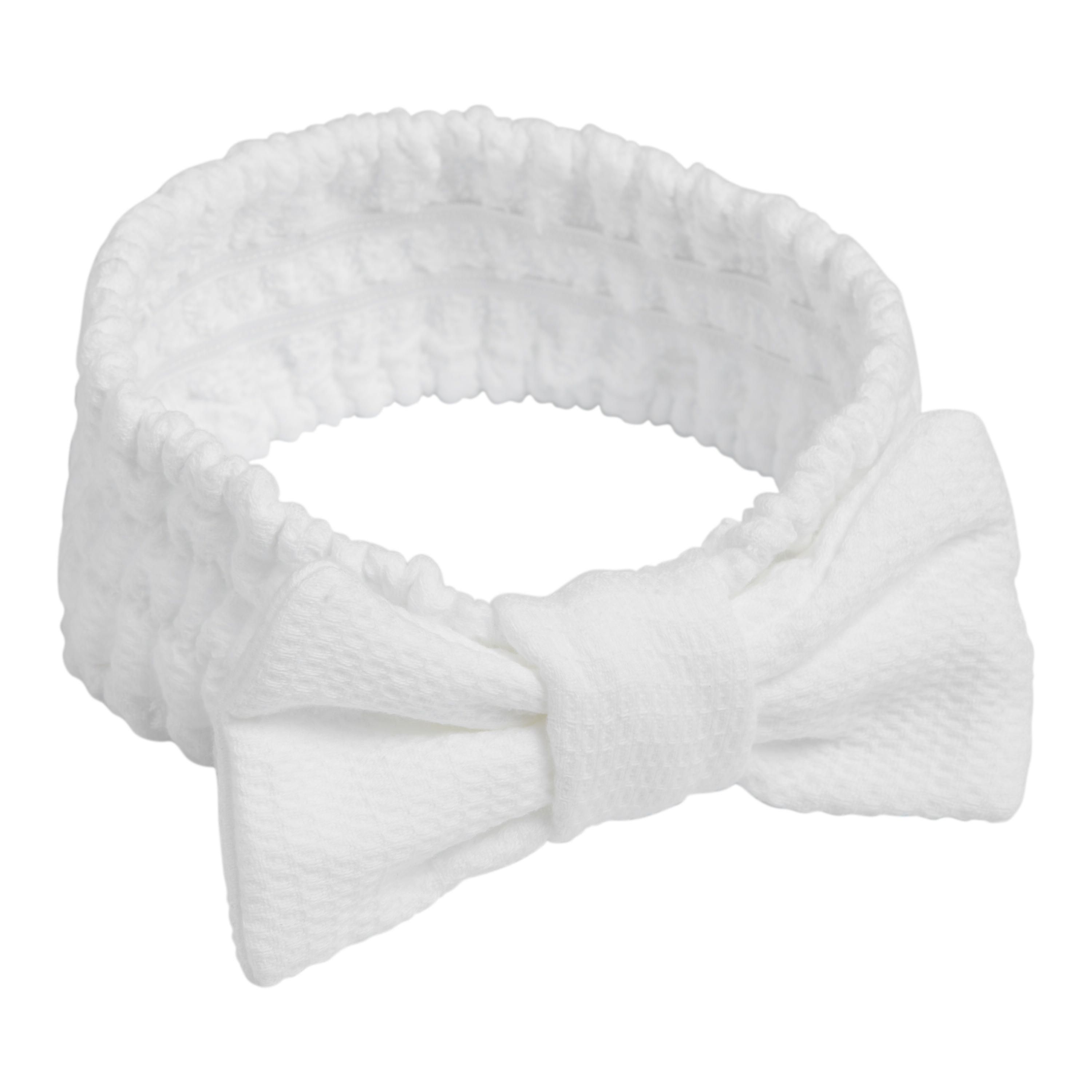 White Waffle Weave Cotton Spa Headband | World Market