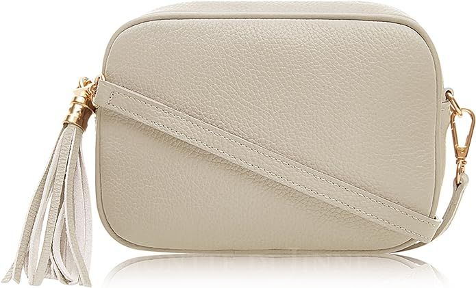 Montte Di Jinne - 100% Made in Italy - Soft Leather Women's Cross Body Shoulder Bag with Tassel k... | Amazon (UK)