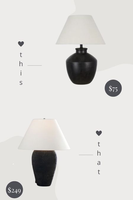 Two of our favorite ceramic table lamps. 

#LTKhome
