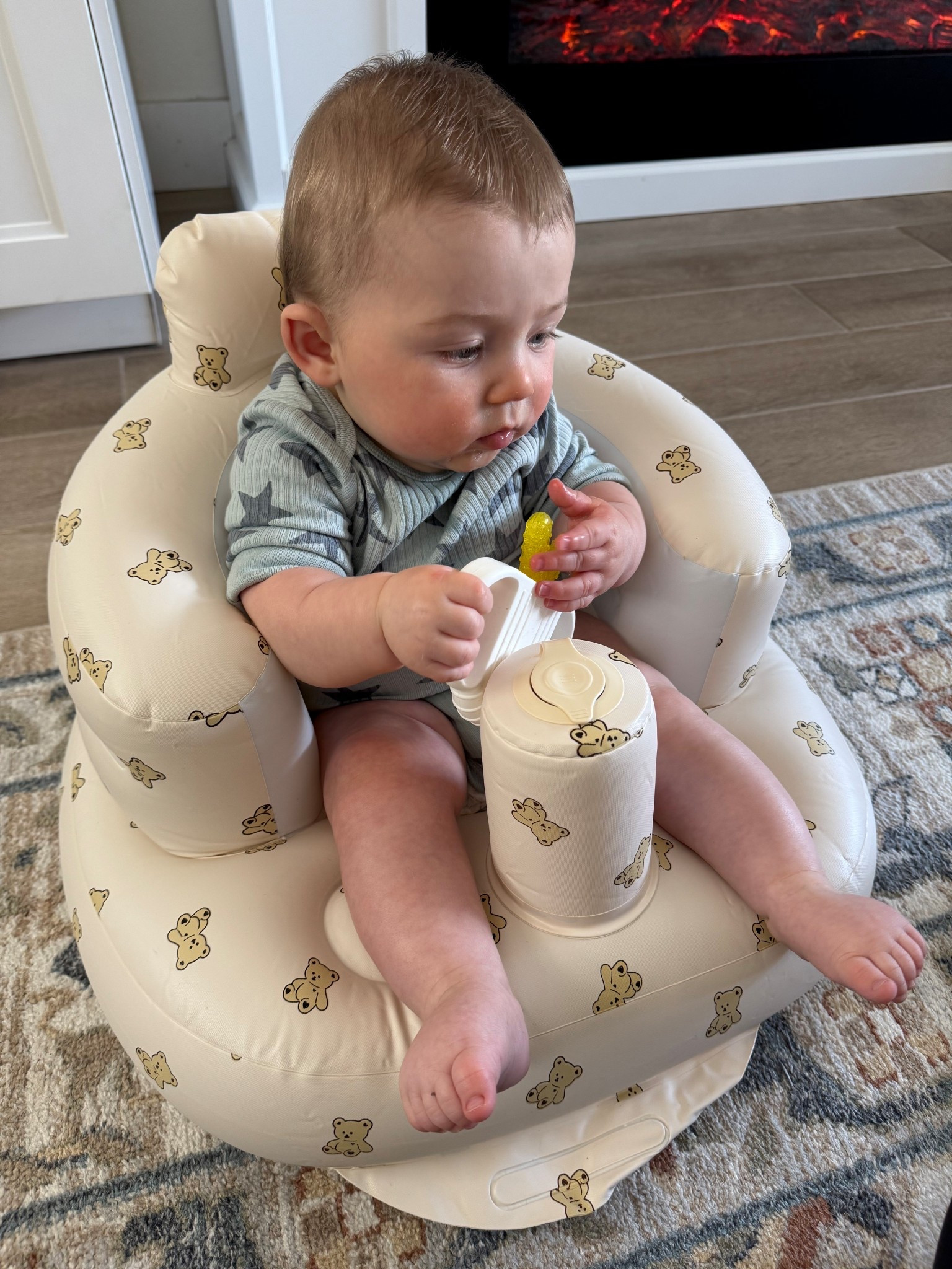 We usually use The Upseat at home, but bought this little inflatable seat to take with us on vacation to have somewhere to put him down. He absolutely loves it and it doubles as a seat for my daughter’s big girl dolls 😂





6-9 month favorites 
Baby favorites 
Baby must haves 
Baby essentials
Travel accessories for kids
Travel must haves for kids 

#LTKBaby #LTKFamily #LTKBump