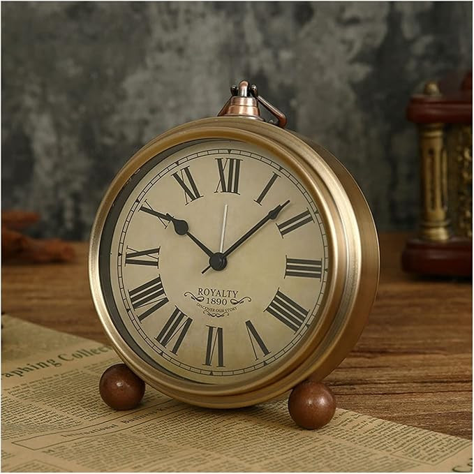 Table Clock/Desktop Clock Desk Clock Sitting Room Clock Table Decoration Household Simple and Lig... | Amazon (US)