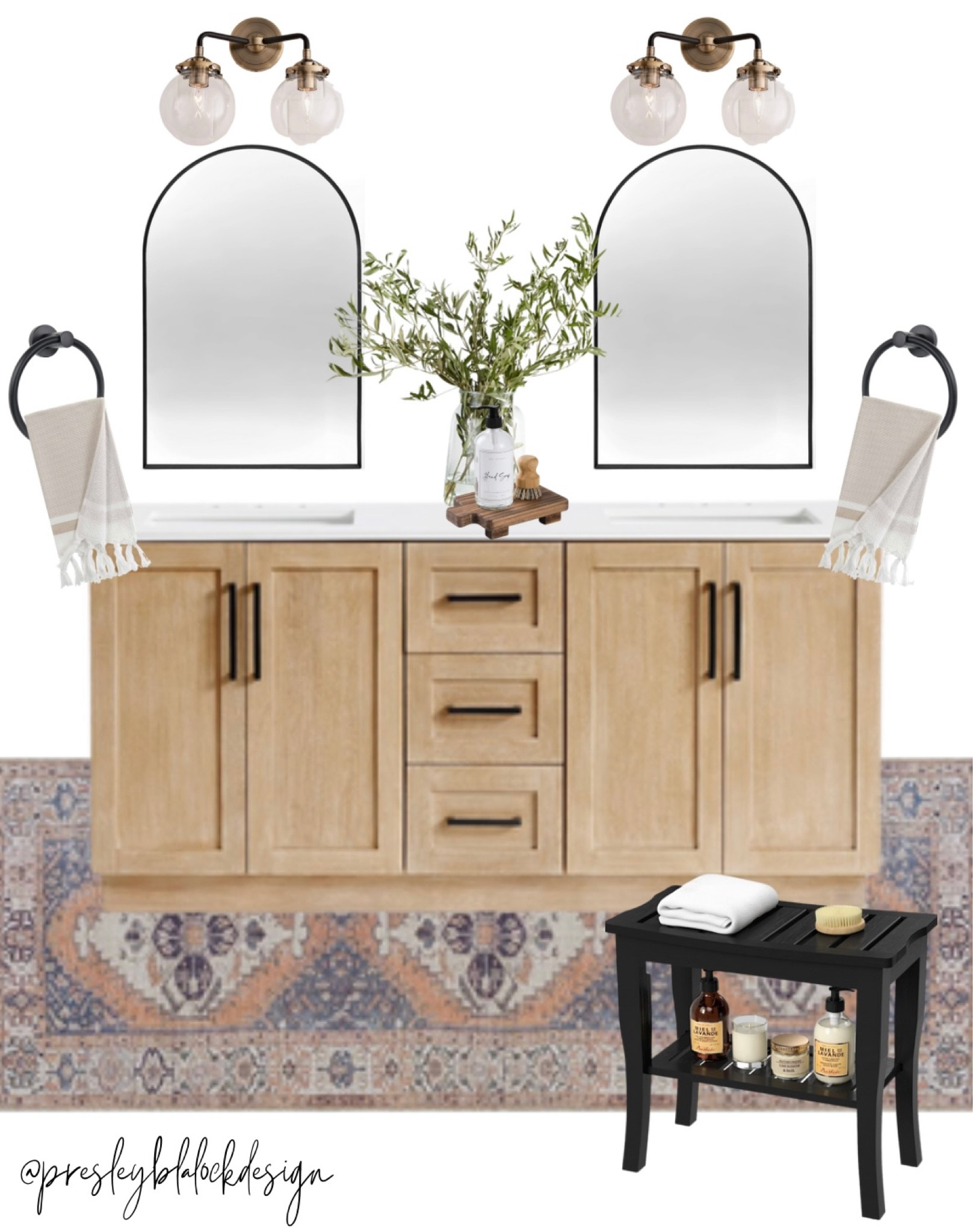 Bathroom Accessories / Amazon Home / Home Decor / Bathroom Vanity / Pottery Barn / Bathroom Light / Wall Sconce / Turkish Hand Towels / Faux Stems / Bathroom Stool / Persian Rug / Runner Rug / Soap Dispenser / Arched Mirror / Bathroom Design / Edesign / Home Finds / Target 

#LTKhome #LTKstyletip #LTKsalealert