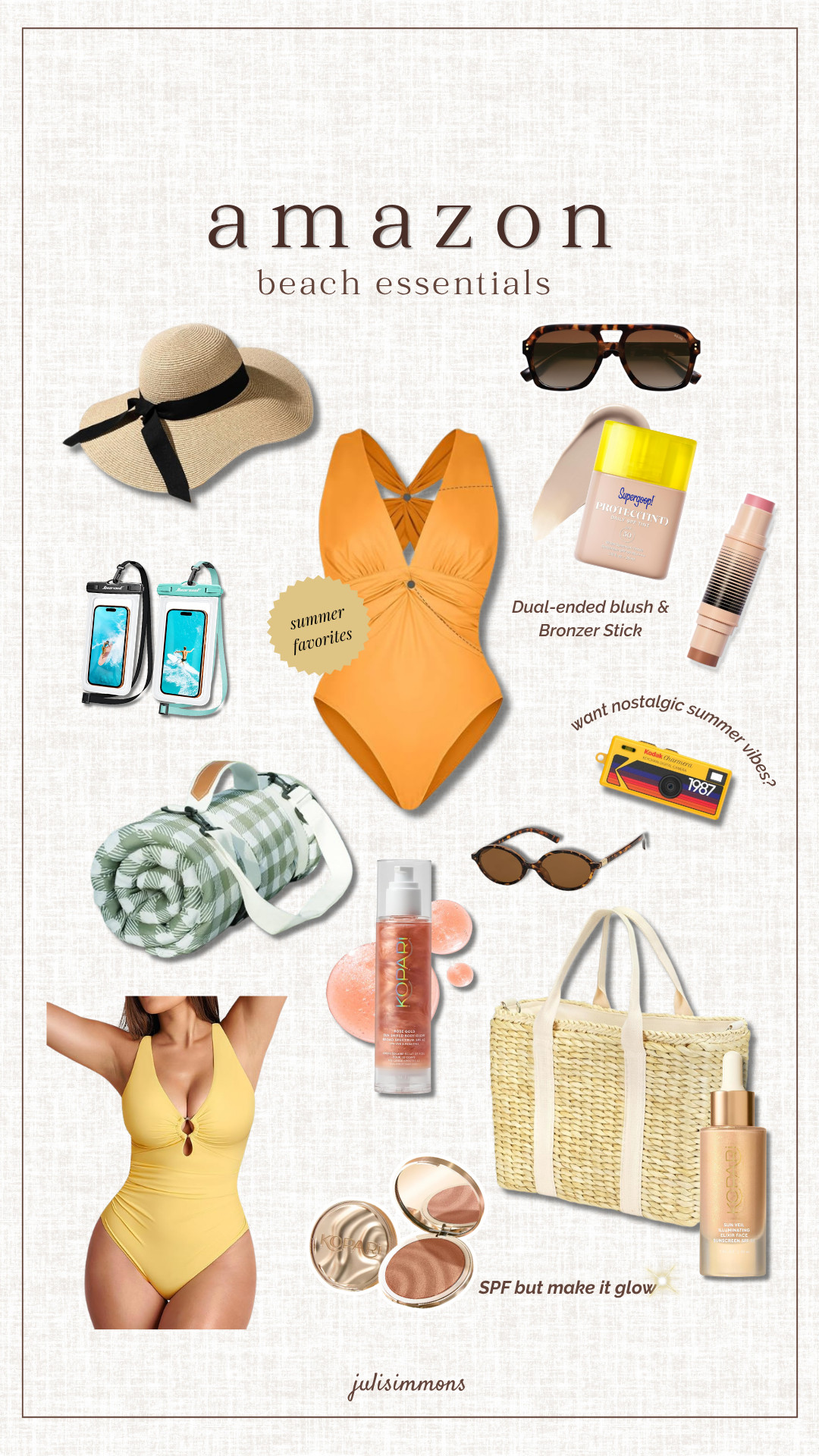 These are the beach essentials that I never forget to pack for any beach vacation. The outfits, the accessories, and a good sunscreen are always coming with me because they make every trip so much better. The kind of staples I reach for every single summer and never regret bringing along. #LTKSummer #LTKAmazonFinds
 

 #LTKgrwm #LTKSwim #LTKTravel