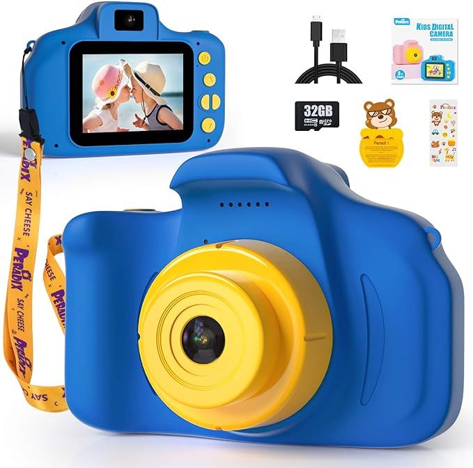 Peradix Kids Camera, Kids Mini Selfie Digital Camera, Best Birthday Toys for Girls Boys 3-10, HD ... | Amazon (US)