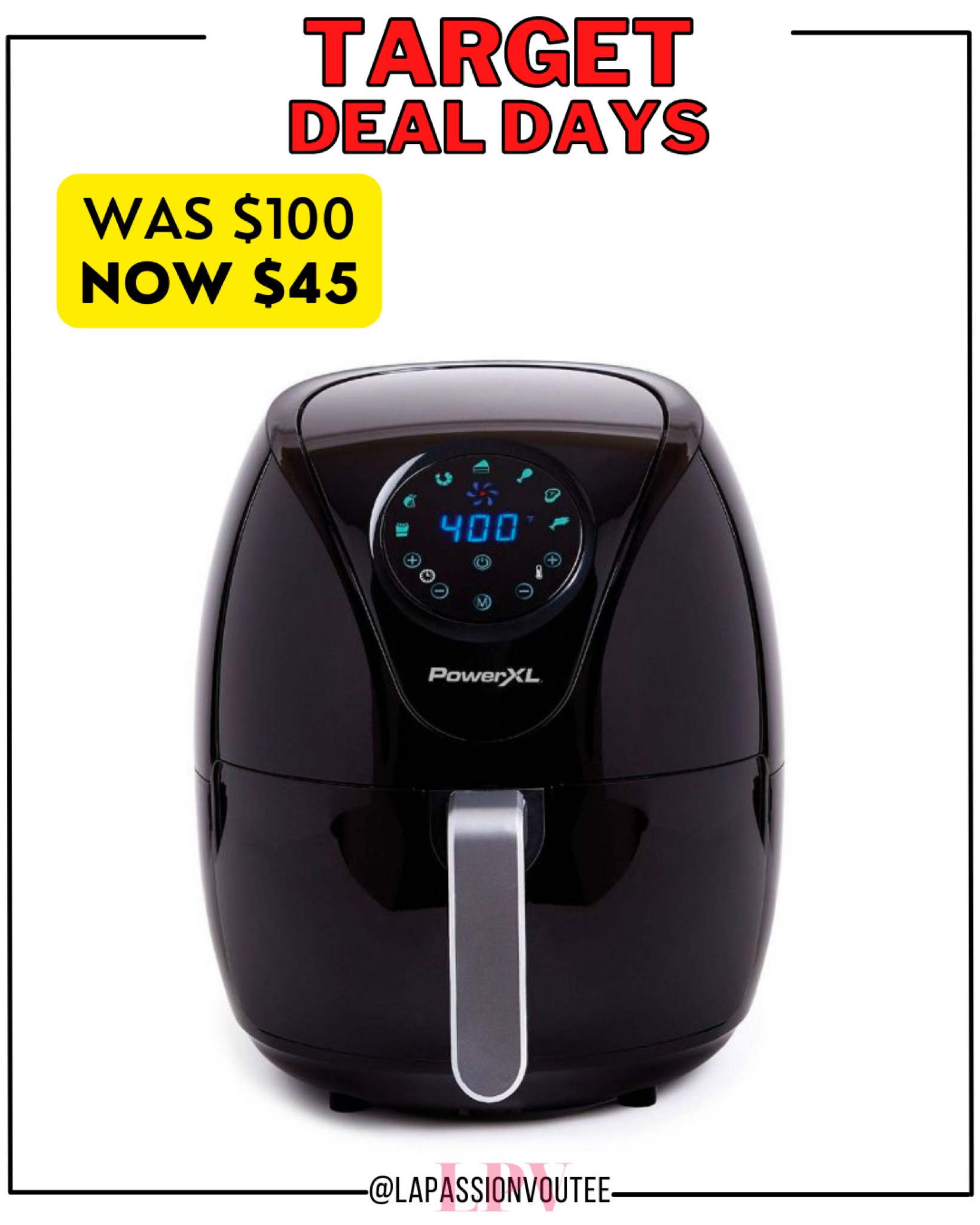 PowerXL 5qt Vortex Classic Air Fryer - Black
From the #1 Brand of Air Fryers in the U.S.* Enjoy your favorite golden-crisp fried foods you thought were off limits. The PowerXL Air Fryer’s Rapid Air Technology surrounds your food with a whirlwind of turbo cyclonic air instead of butter, oil, or lard. You get the same crispy, golden-fried taste and texture you love with little to no oil, no trans fats, and no greasy mess from a deep fryer! Any of your favorite fried foods like fried chicken, French fries, and mozzarella sticks can be made with fewer calories and less fat. You can even air fry vegetables to a perfect, tender crisp; roast whole heads of garlic; or bake homemade doughnuts. You save up to 70% fewer calories vs. unhealthy deep-fried food and there’s no messy pots or pans to soak or scrub afterward.
$44.99 reg $99.99


#LTKhome #LTKsalealert #LTKunder100