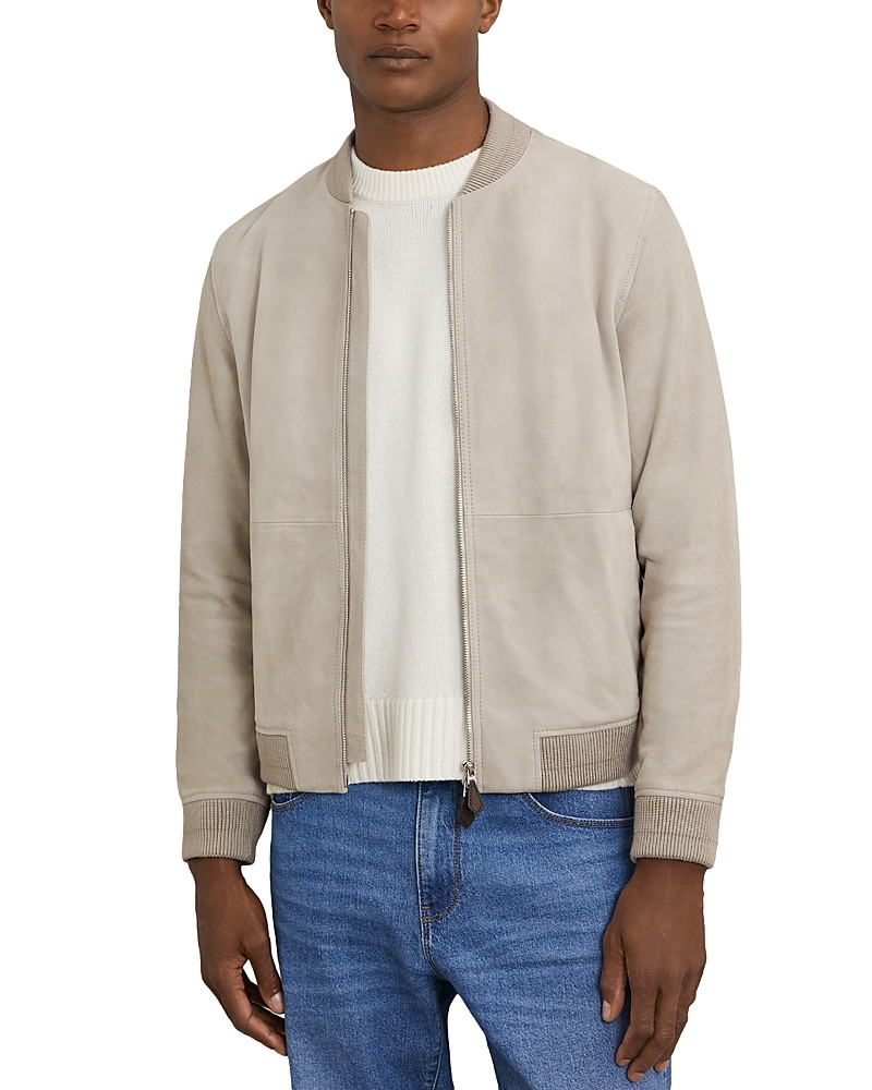 Reiss Burnham Long Sleeved Suede Bomber Jacket | Bloomingdale's (US)