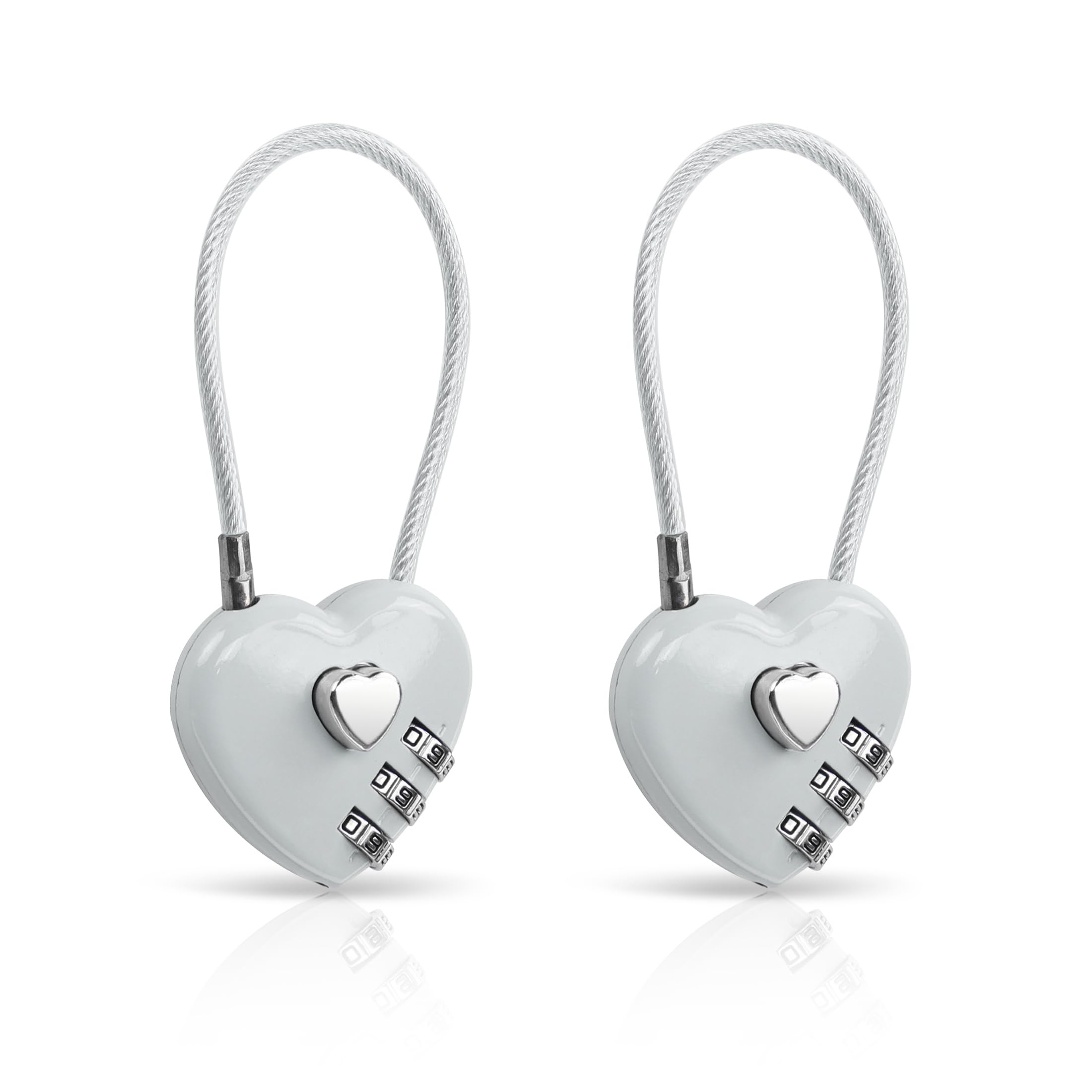 YAODHAOD 2 Pack Combination Lock, 3 Digit Heart Shaped Padlock for School Gym Locker, TSA Approve... | Amazon (US)