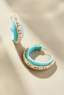 Sequin Outlined Hoop Earrings | Anthropologie (US)