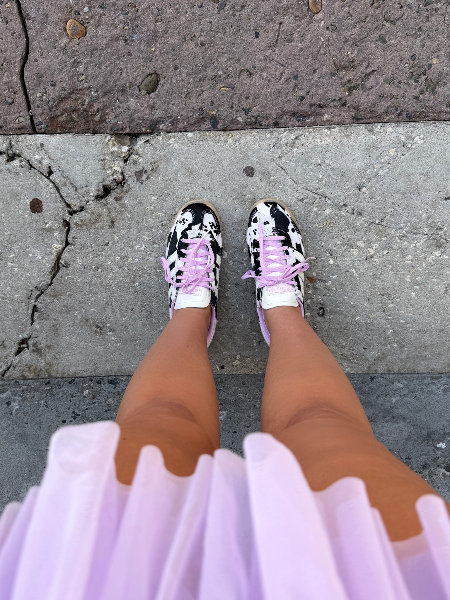 Cow print sneakers went down a half size 