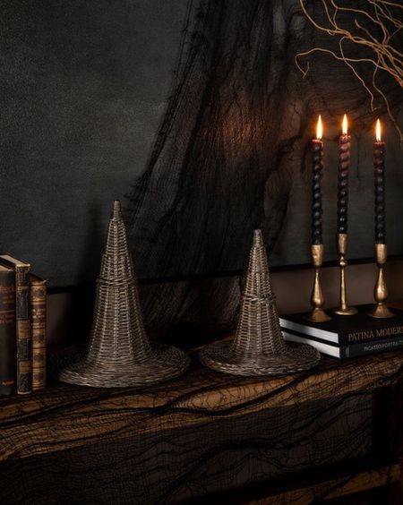 Wicker witch hats from McGee & Co!  So cute for your fall console table decor!! 

#LTKSeasonal #LTKHoliday #LTKHalloween