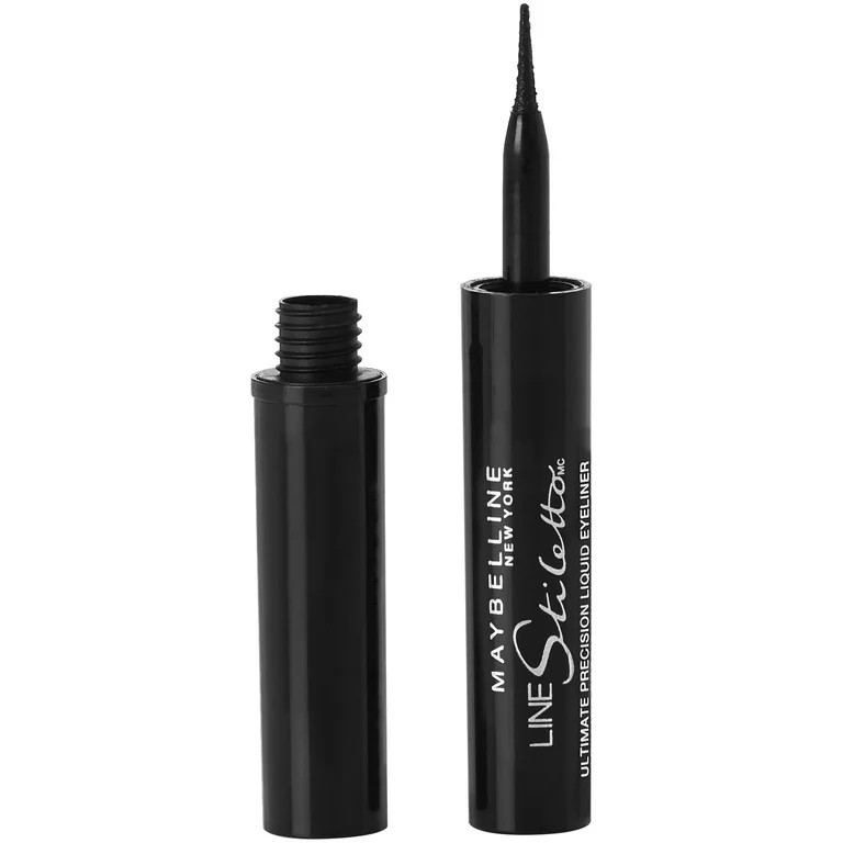 Maybelline Line Stiletto Ultimate Precision Liquid Eyeliner, Blackest Black, 0.05 fl oz | Walmart (US)
