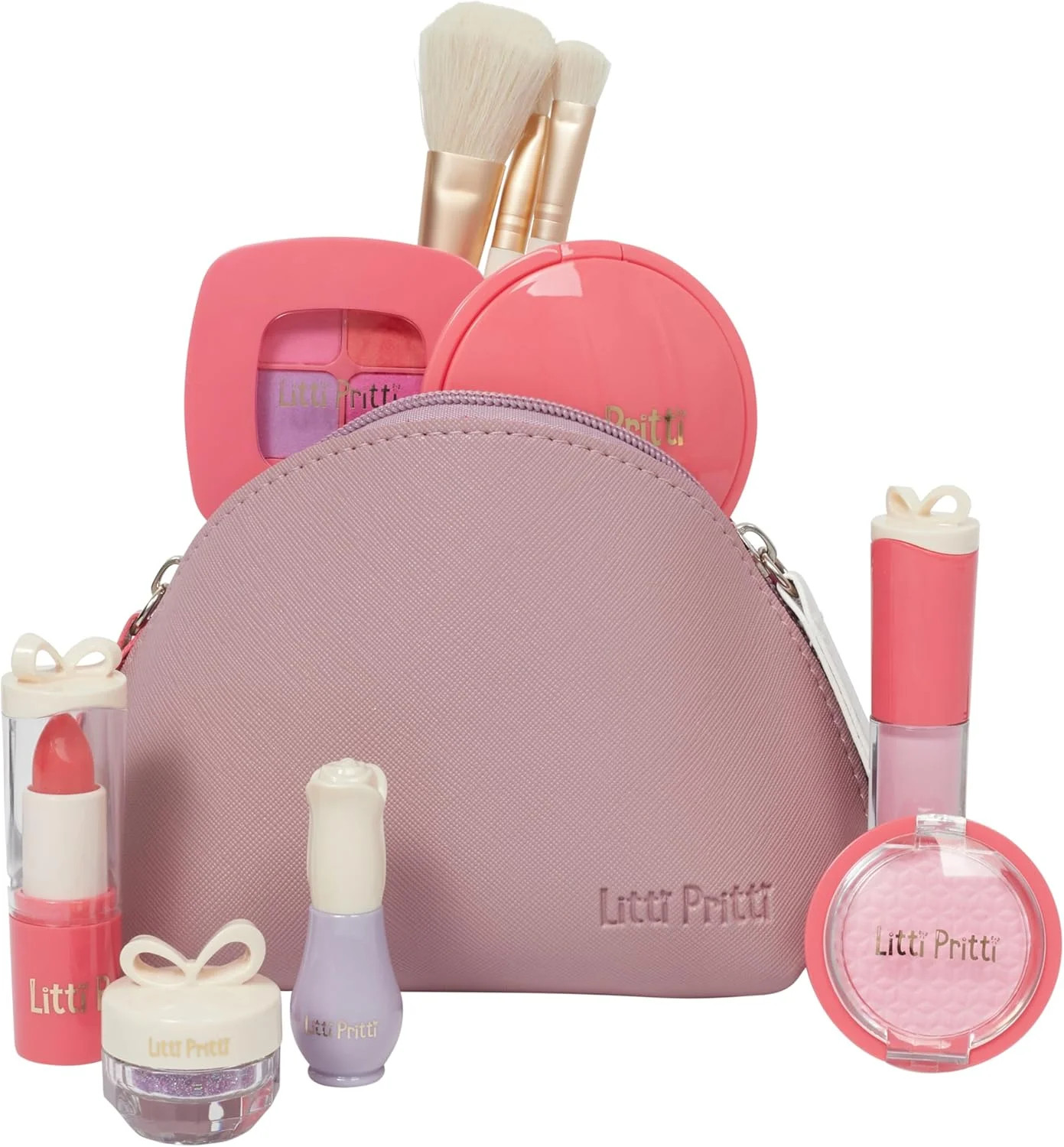 Litti Pritti Pretend Makeup for Girls - 11 Piece Play Makeup Set- Realistic Kids Makeup kit for G... | Walmart (US)