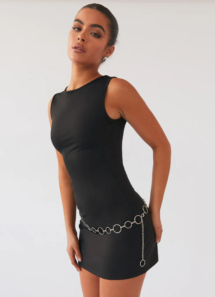 Cosmic Chic Mini Dress - Black | Peppermayo (Global)
