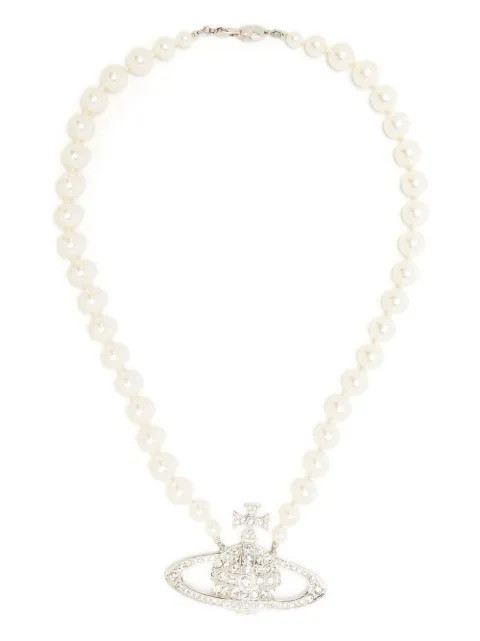 Imogene orb-plaque pearl necklace | Farfetch (RoW)