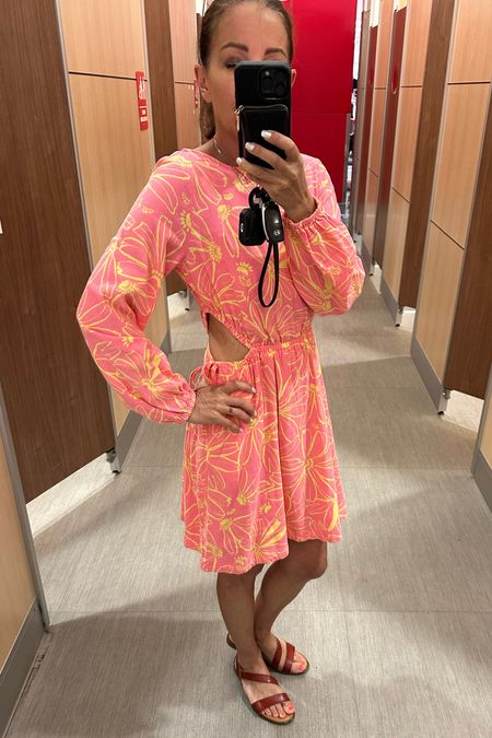 This is such a unique summer dress with cutouts. Love the bright pink too! Could also be a wedding guest dresss |?Target find | Target fashion

#LTKSeasonal #LTKOver40 #LTKStyleTip
