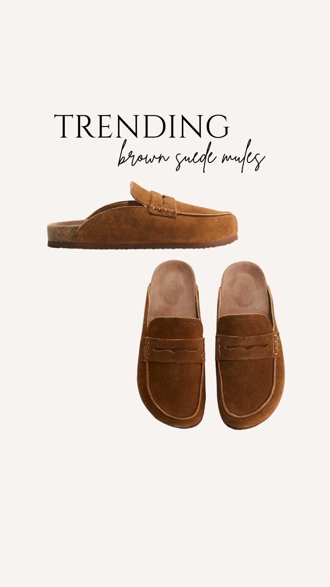 Trending - suede brown mules 

#LTKuk #LTKsummer #LTKspring