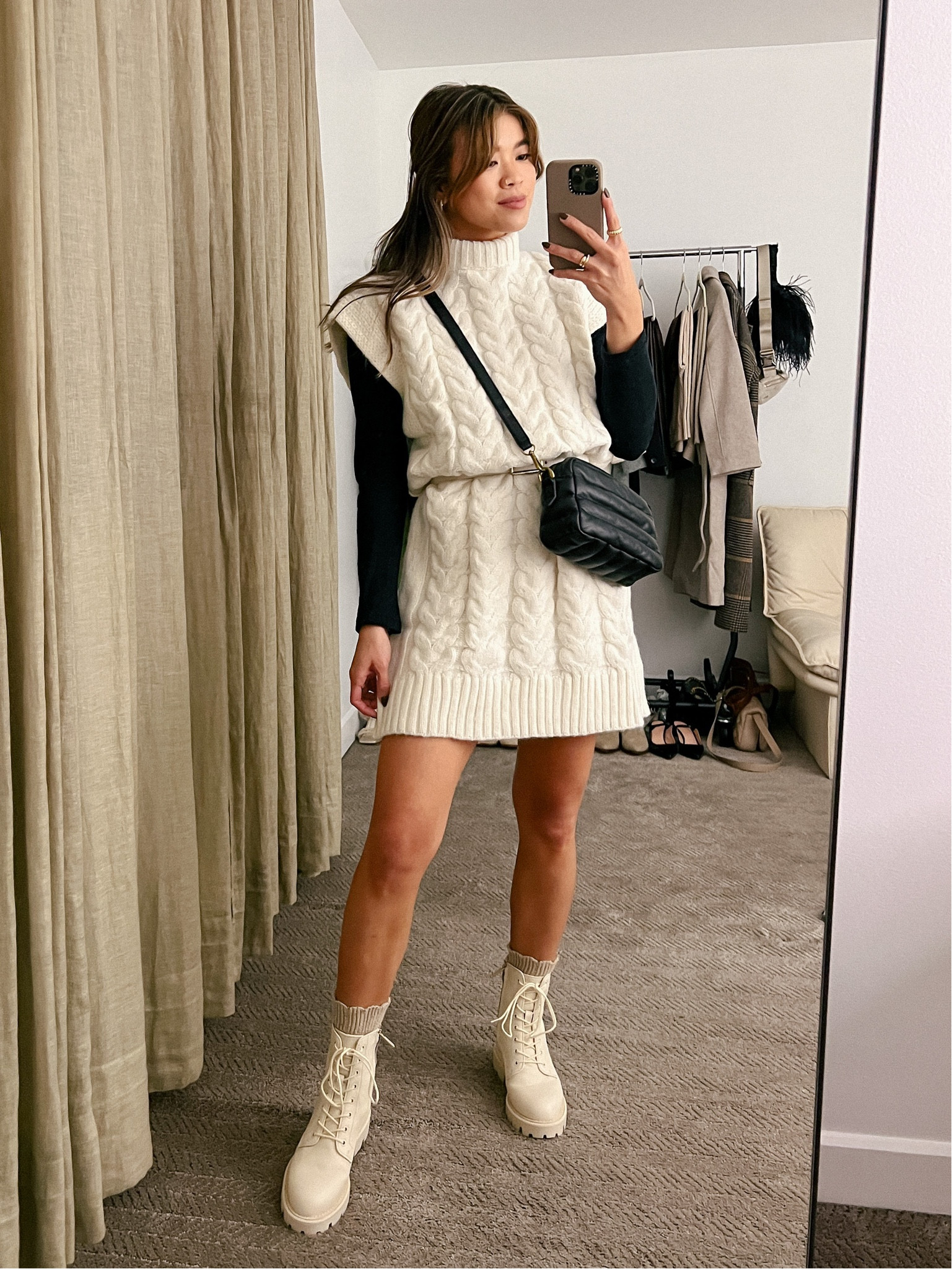 Petal & Pup Cream Sweater Dress Layered Over a Black Turtleneck with Revolve Cream Combat Boots!

Top: XXS/XS
Bottoms: 00/0
Shoes: 6

#fall
#fallfashion
#falloutfits
#fallstyle
#winter
#winterfashion
#winteroutfits
#winterstyle
#thanksgivingoutfit
#holidayoutfit
#madewell
#target
#revolve
#petalandpup

#LTKHoliday #LTKworkwear #LTKSeasonal