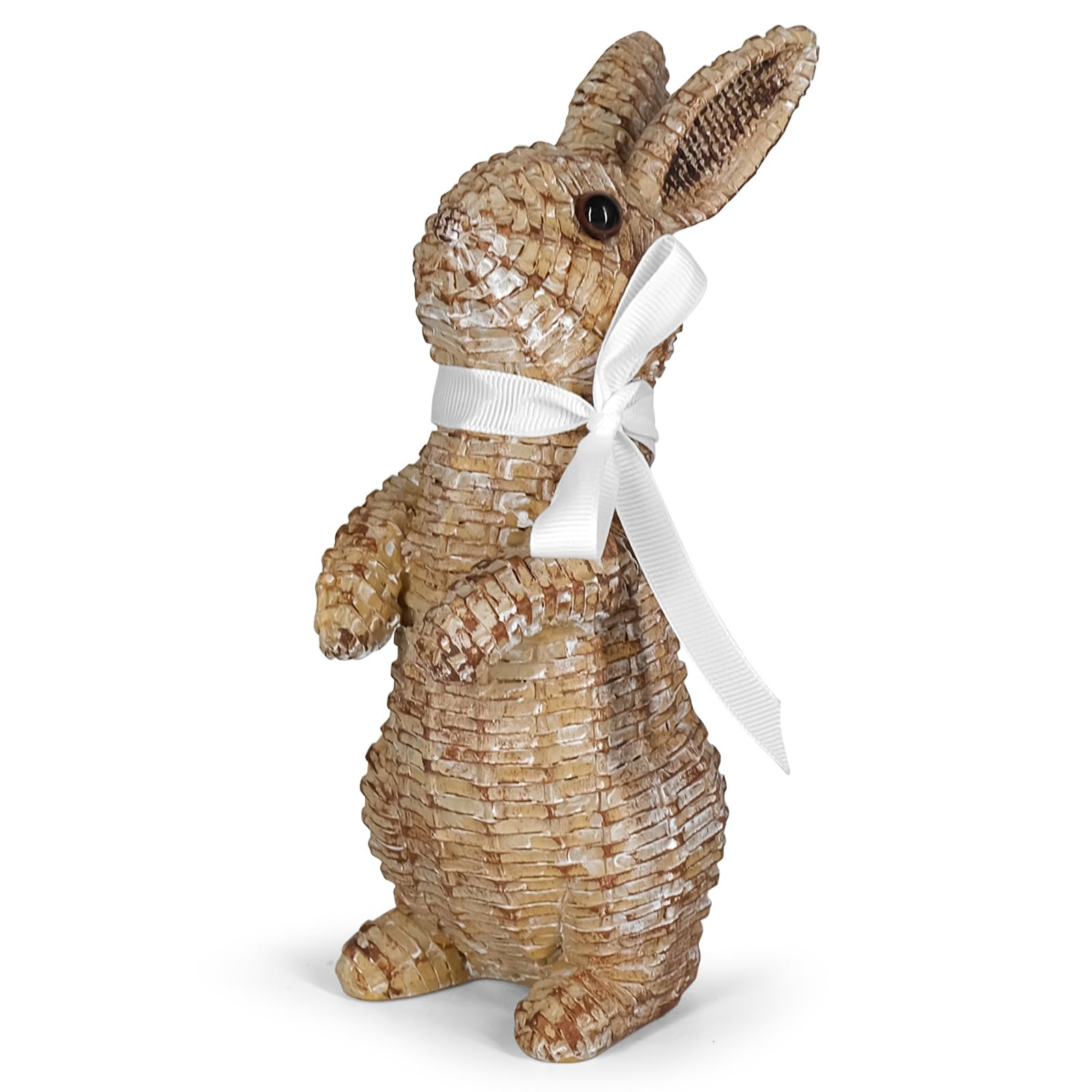 Rattan Effect Resin Bunny Easter Decor,Table Rabbit Easter Decorations,Spring Bunnies Decoration ... | Amazon (US)