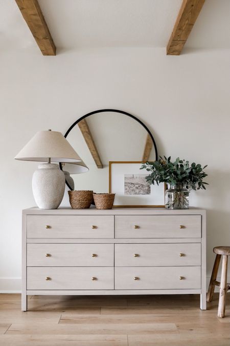 If you’re looking for a functional price to add to your entryway or bedroom, consider this gorgeous dresser! It’s such a gorgeous design and style. I love the brass knobs! #entryway #bedroom #homedecor

#LTKhome #LTKSeasonal